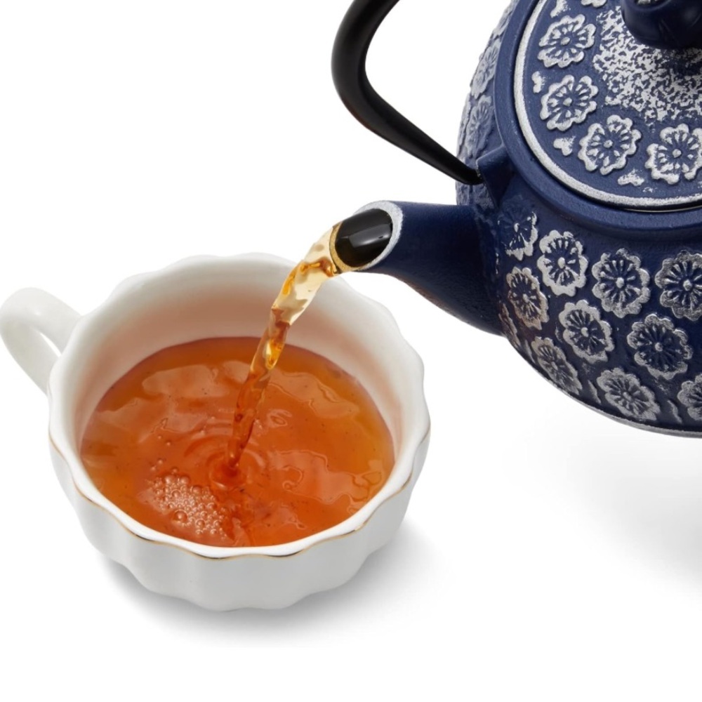 Juvale, Blue and Silver cast iron teapot with infuser for looseleaf and teabags - Picture 7 of 12